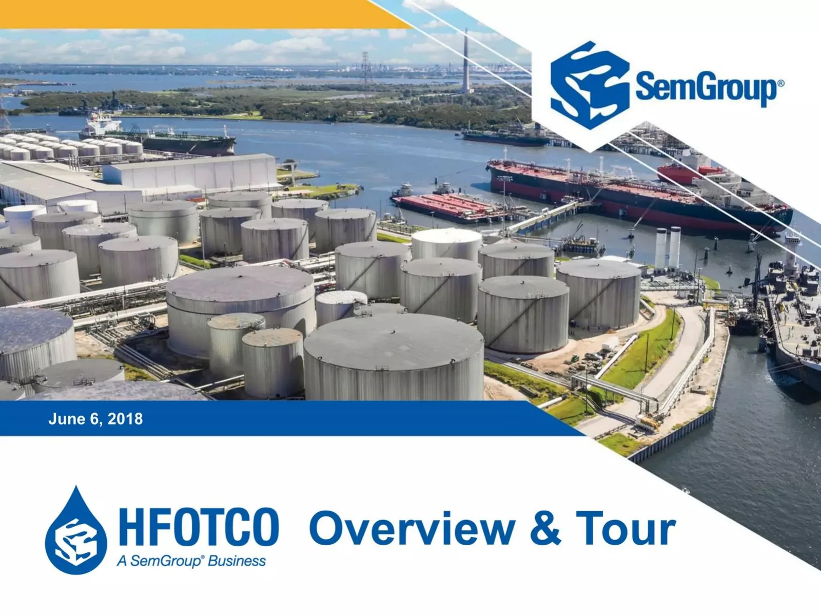 HFOTCO (Houston Fuel Oil Terminal Company) pitch deck slide