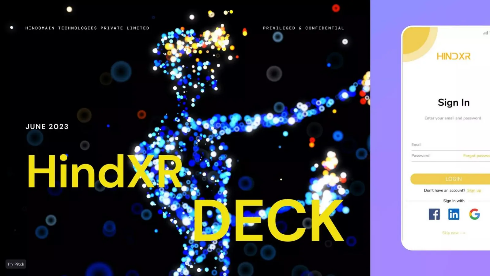 HindXR (Hindomain Technologies Private Limited) pitch deck slide