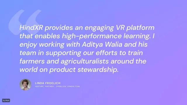 Reviews / testimonials / feedback slide 11 from HindXR (Hindomain Technologies Private Limited)