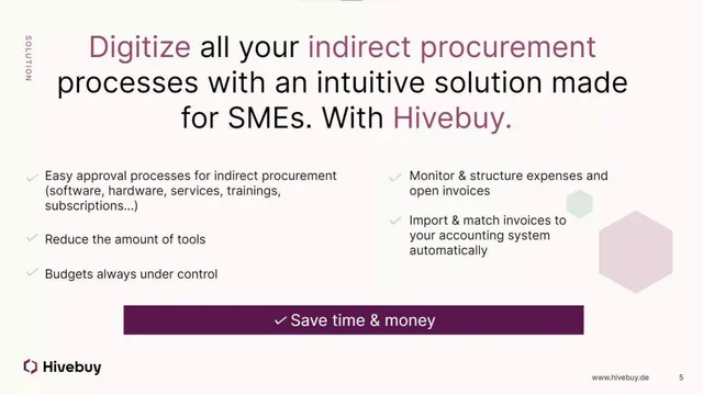 Product / solution slide 5 from Hivebuy