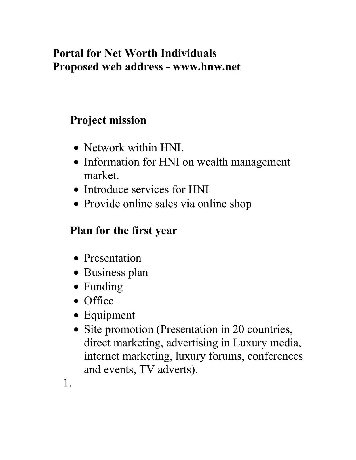 Hni pitch deck slide