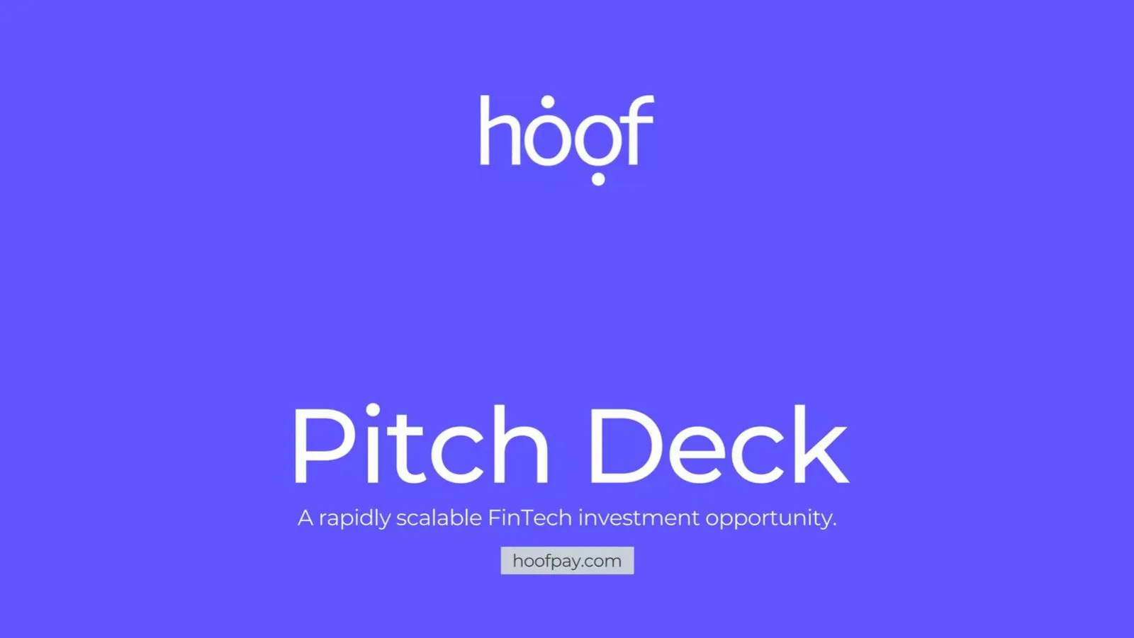 Hoof pitch deck slide