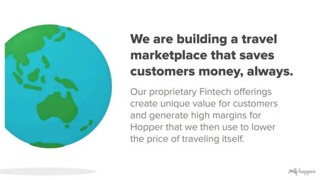 Business model / revenue streams slide 5 from Hopper