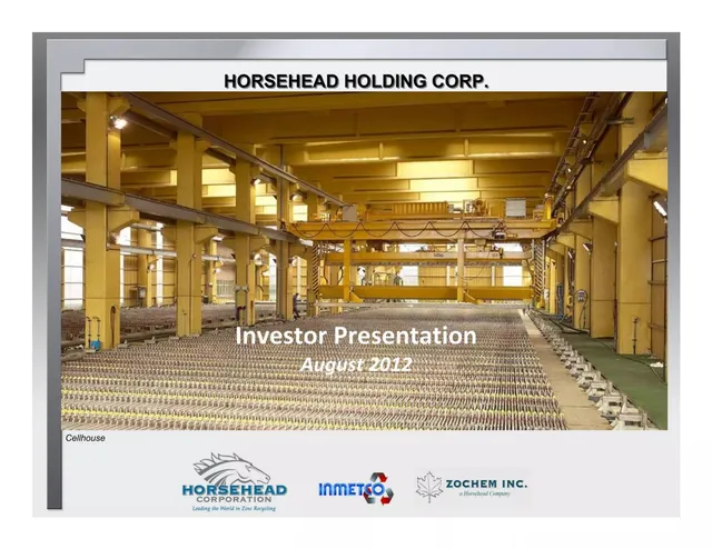 Horsehead Holding Corp. pitch deck cover