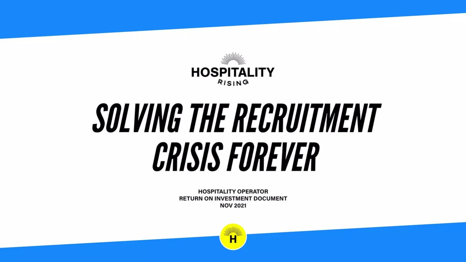 Hospitality Rising pitch deck slide