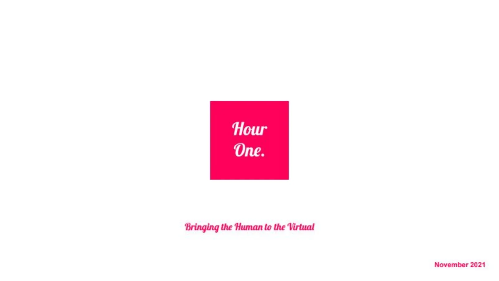 Hour One pitch deck slide