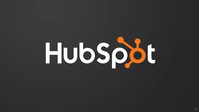 HubSpot pitch deck cover