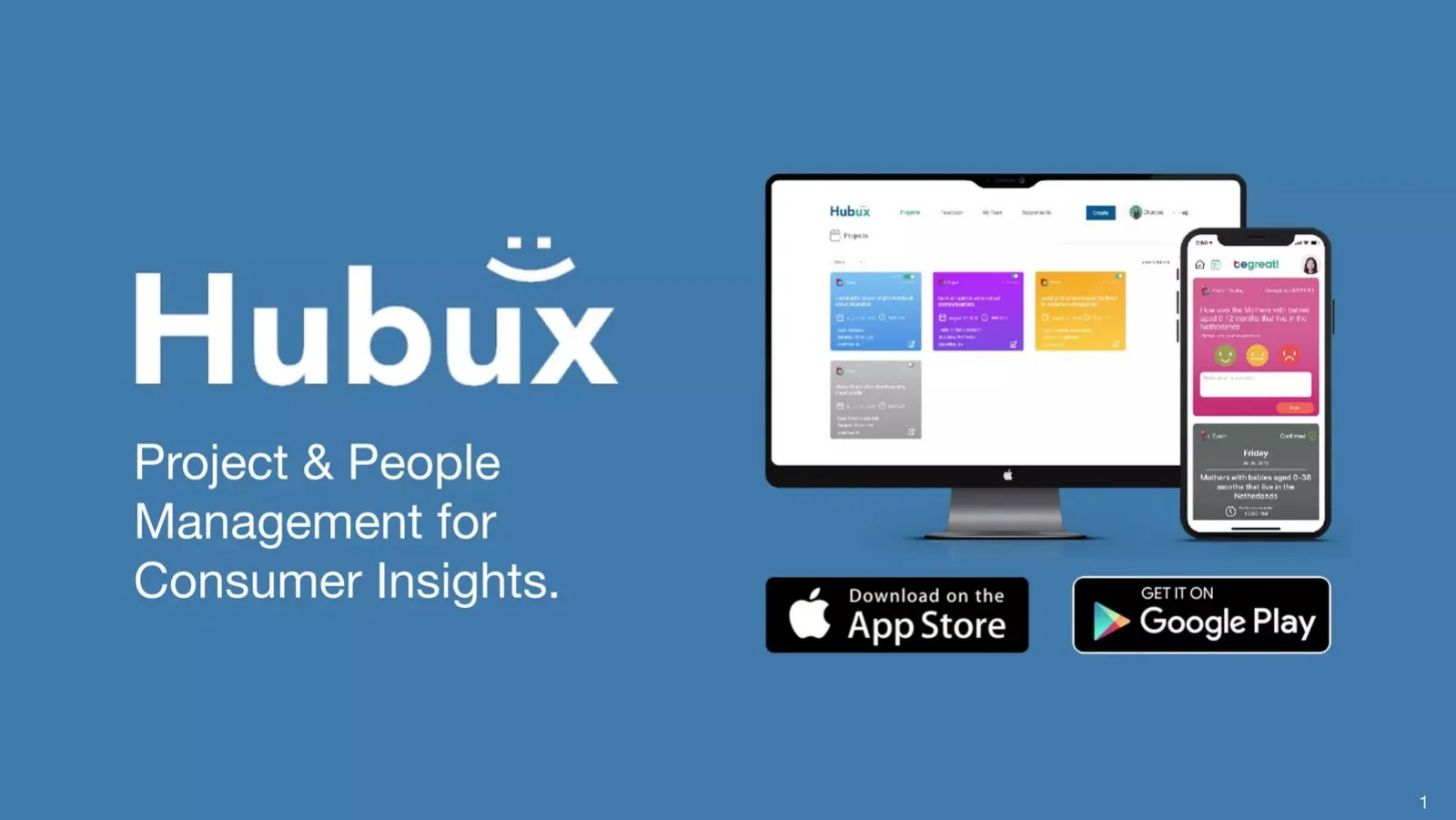 HubUX pitch deck slide