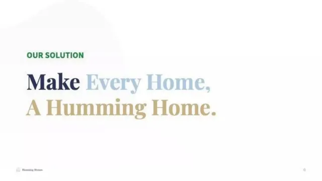 Section divider slide 6 from Humming Homes