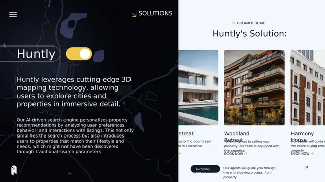 Product / solution slide 5 from Huntly App
