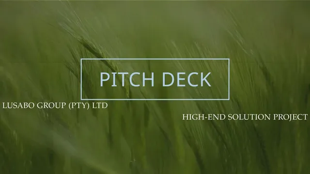 Lusabo Group (PTY) LTD pitch deck cover