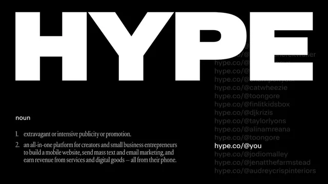 Hype pitch deck cover