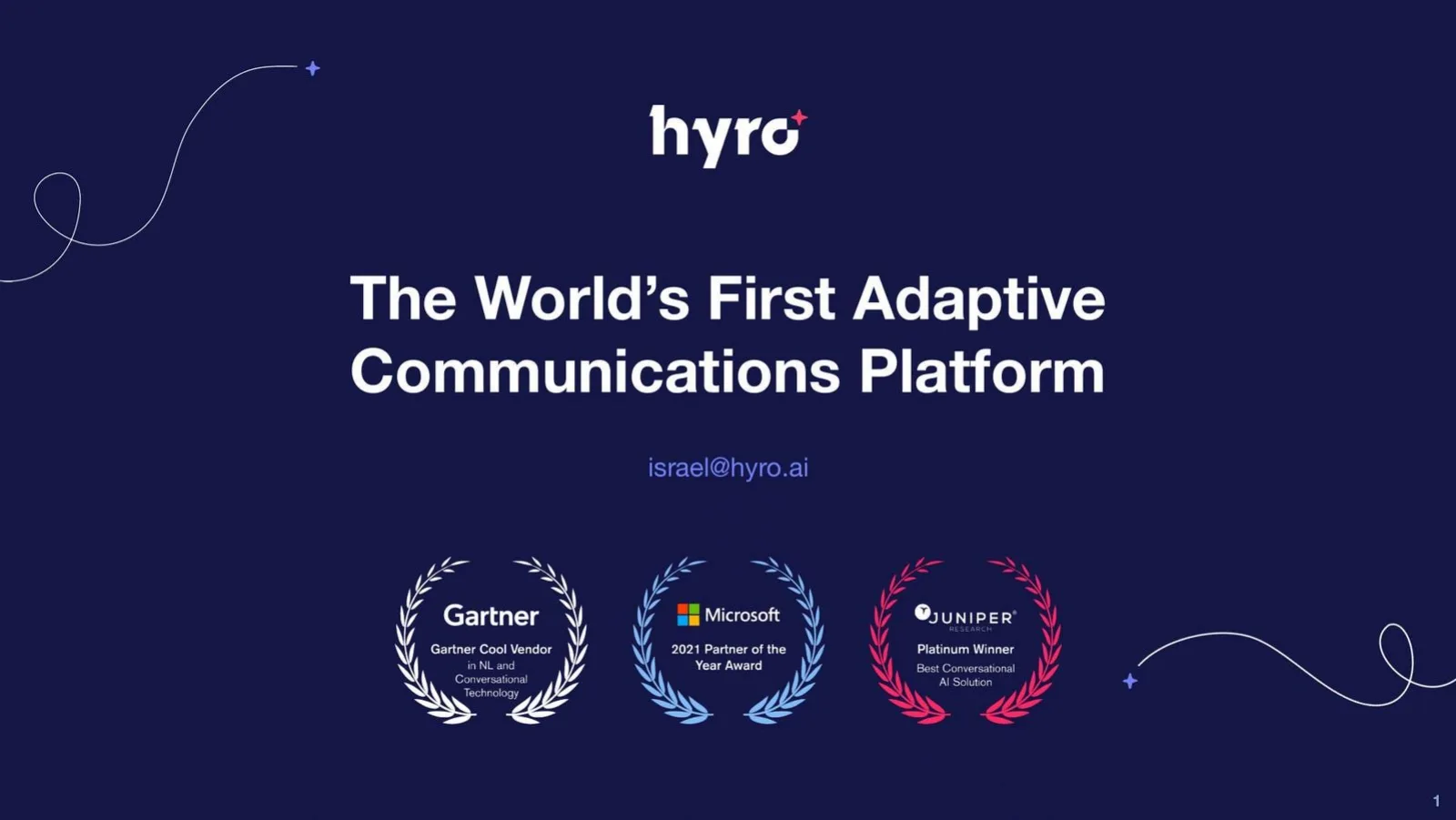Hyro pitch deck slide
