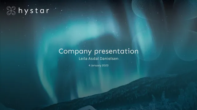 Hystar pitch deck cover