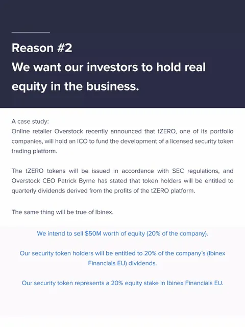 Ask & use of funds slide 10 from Ibinex