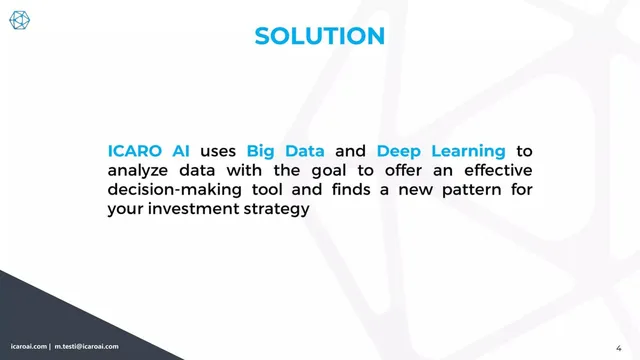 Product / solution slide 4 from Icaro AI