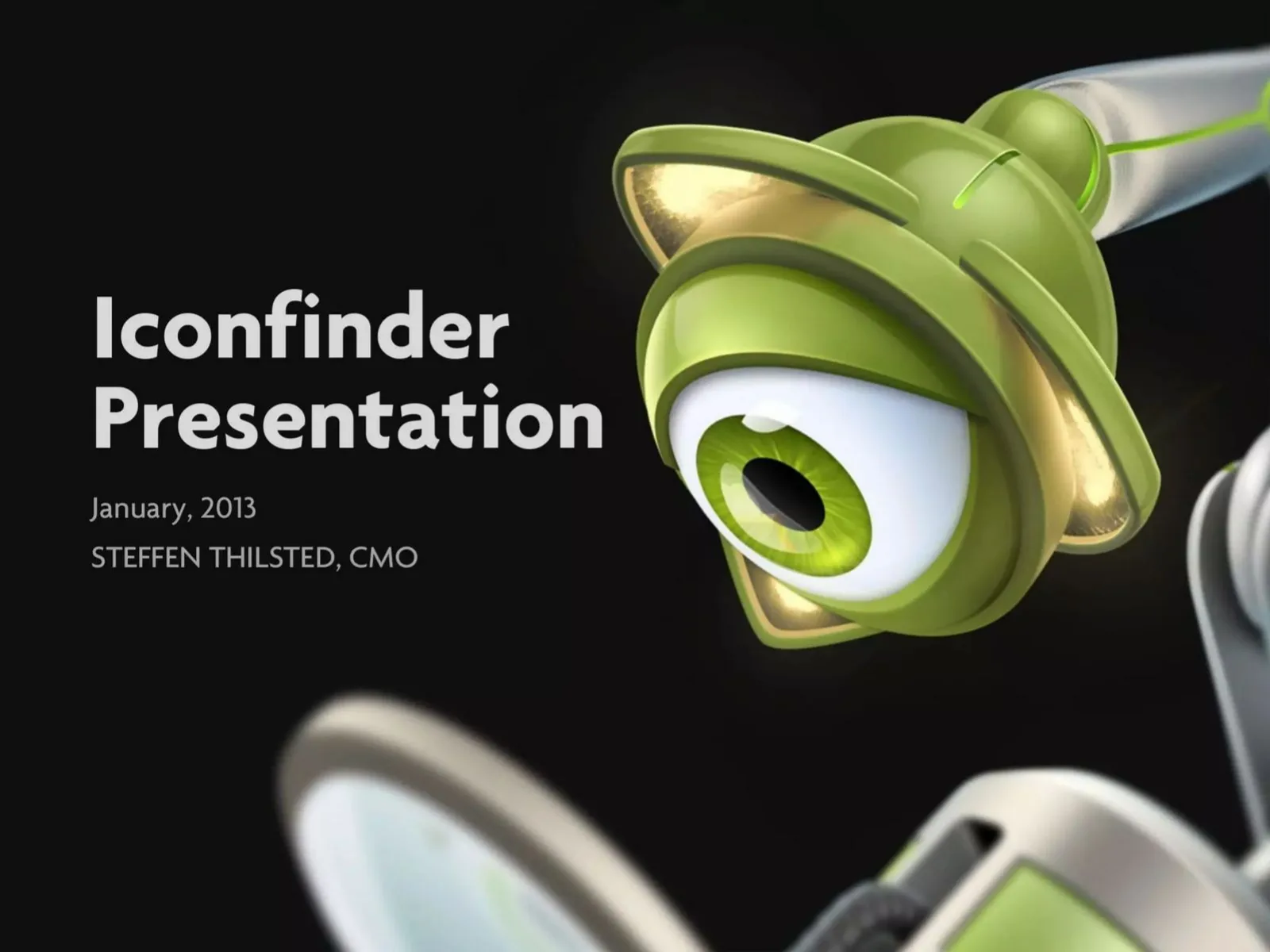 Iconfinder pitch deck slide
