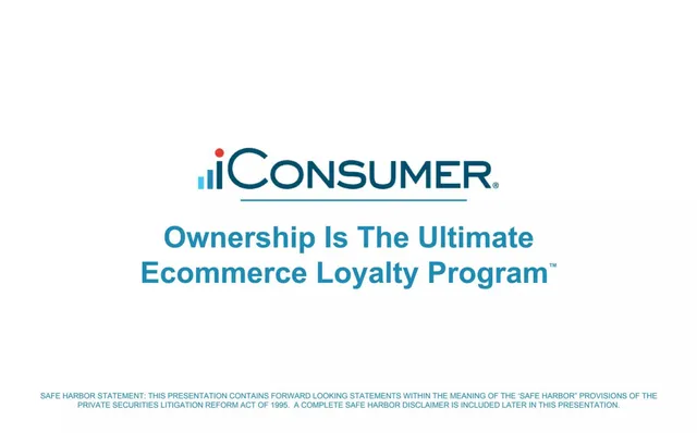 iConsumer pitch deck cover