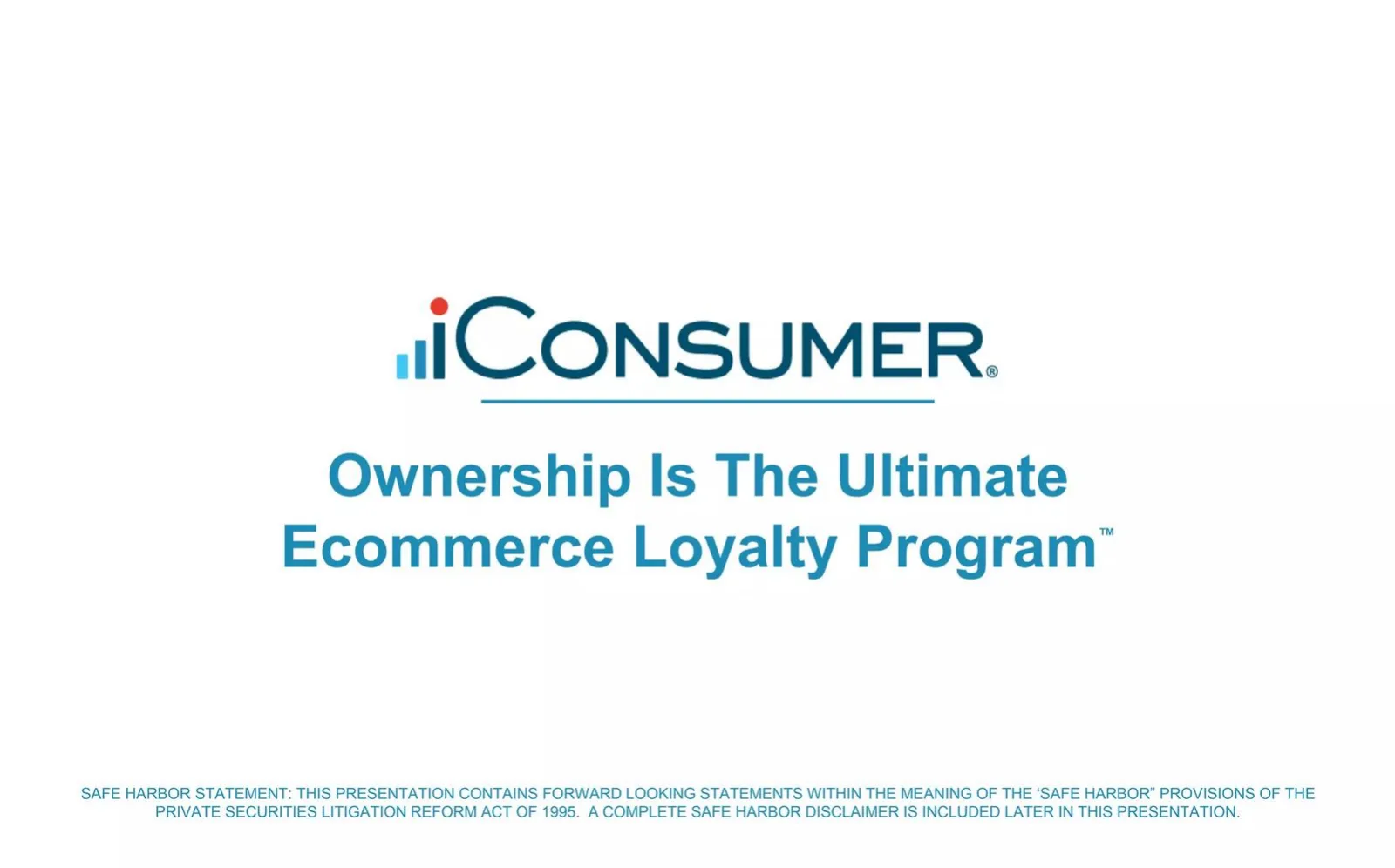 iConsumer pitch deck slide
