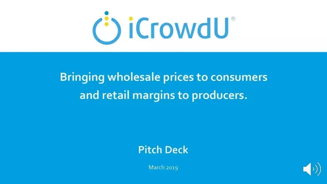 iCrowdU pitch deck cover