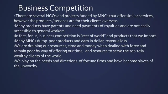 Competitors slide 12 from Bhadale IT