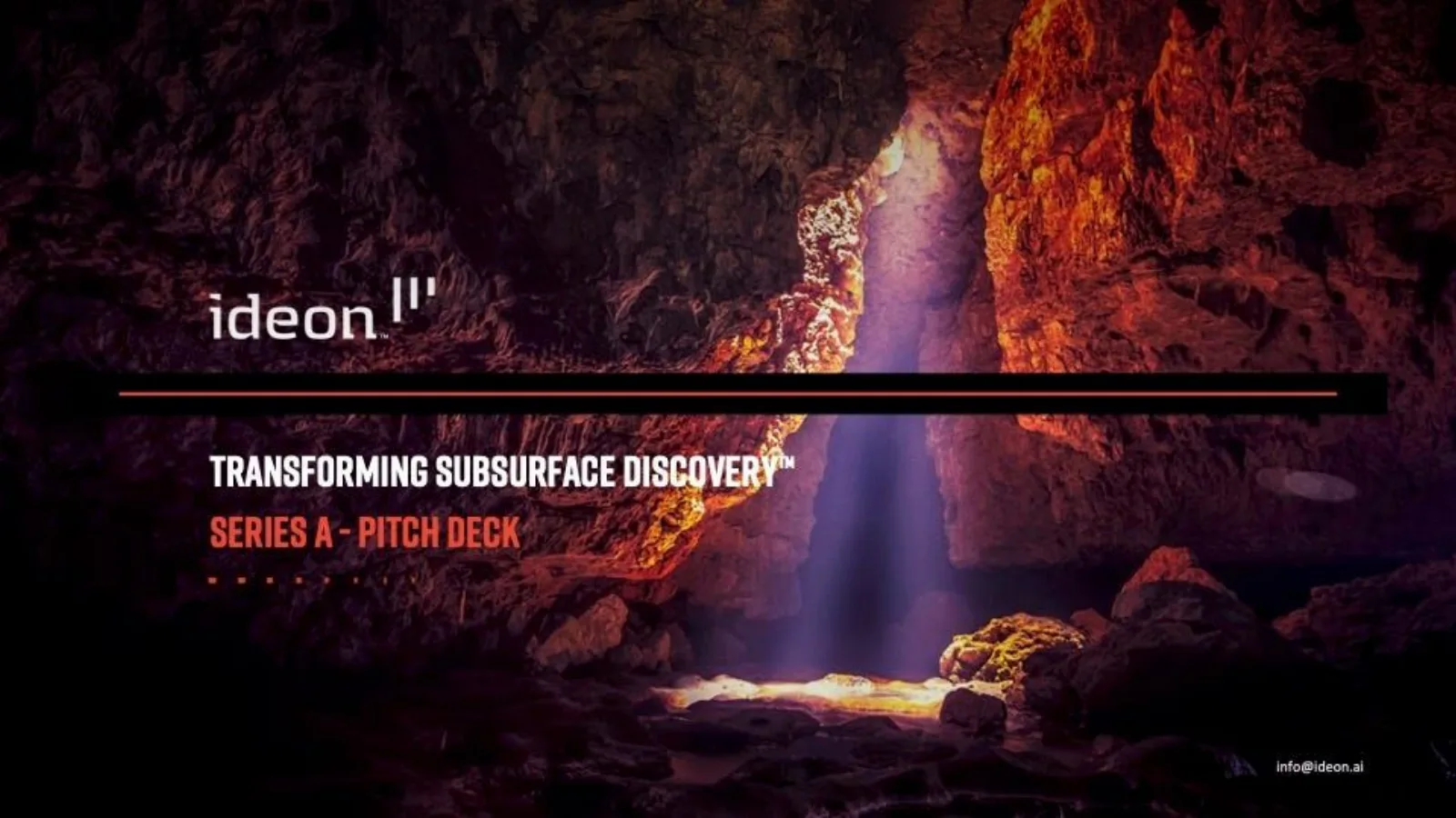 Ideon Technologies pitch deck slide