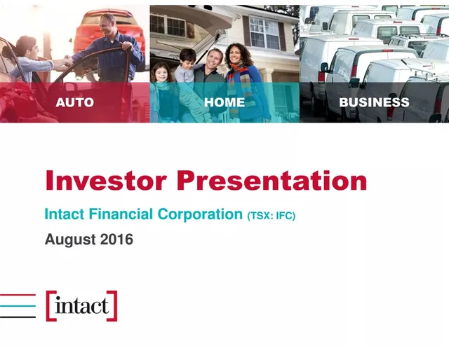 Intact Financial Corporation pitch deck cover