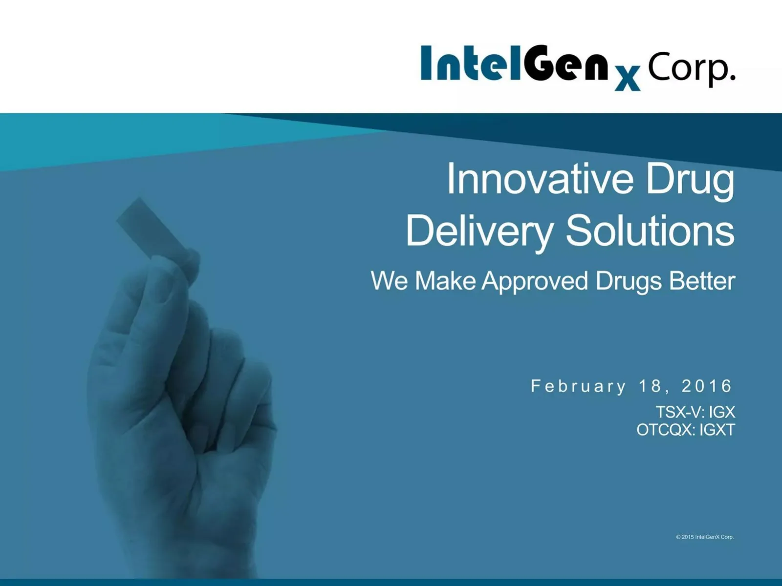 IntelGenx Corp. pitch deck slide