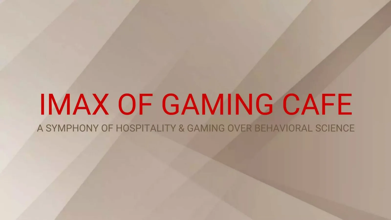 IMAX of Gaming Cafe pitch deck slide