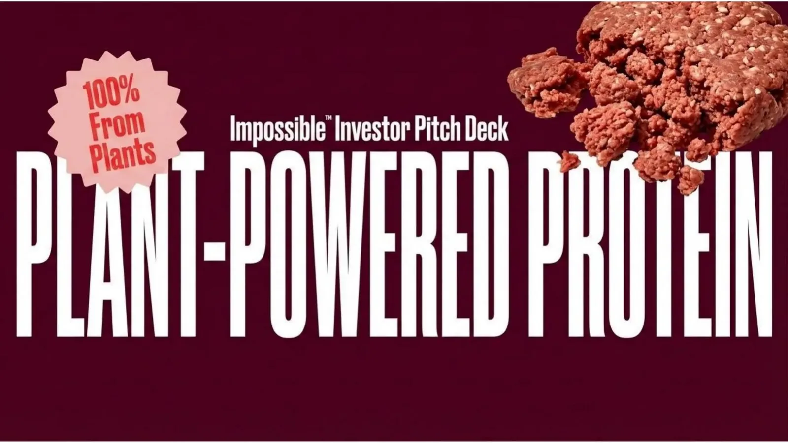 Impossible Foods pitch deck slide