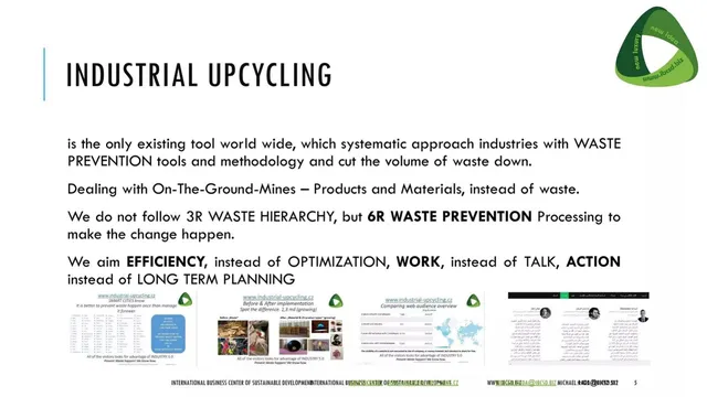 Product / solution slide 5 from Industrial Upcycling