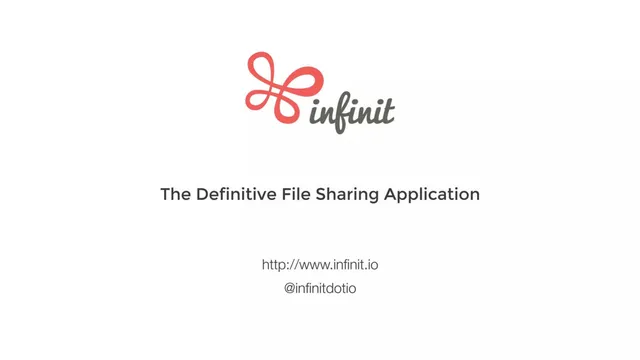 Section divider slide 1 from Infinit