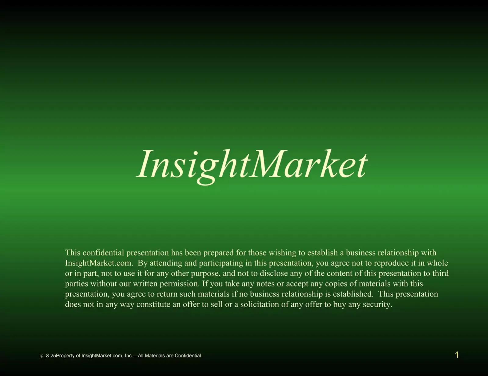 Insight Market (wannaBet) pitch deck slide
