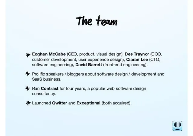 Team slide 2 from Intercom
