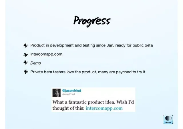 Reviews / testimonials / feedback slide 6 from Intercom