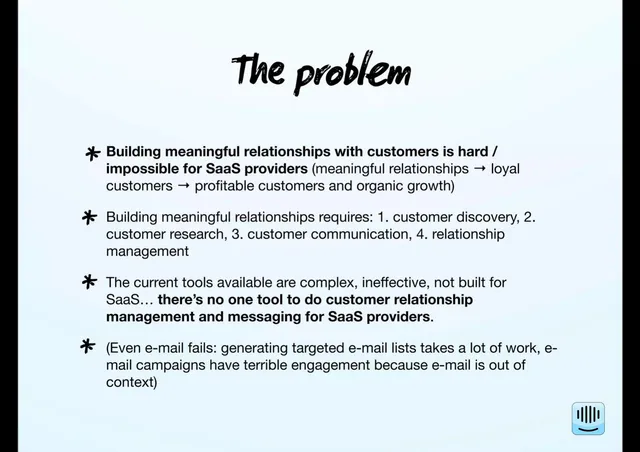Problem slide 3 from Intercom