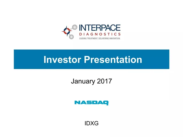 Interpace Diagnostics pitch deck cover