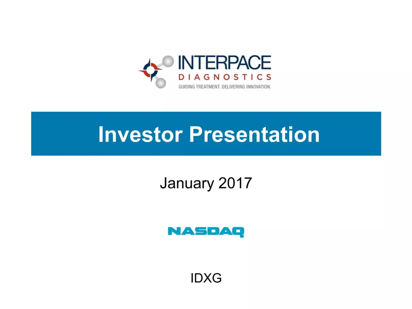 Interpace Diagnostics pitch deck slide