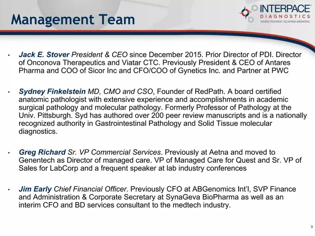 Team slide 3 from Interpace Diagnostics