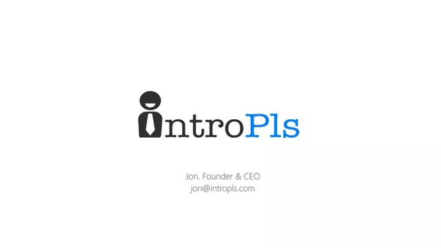 IntroPls pitch deck cover