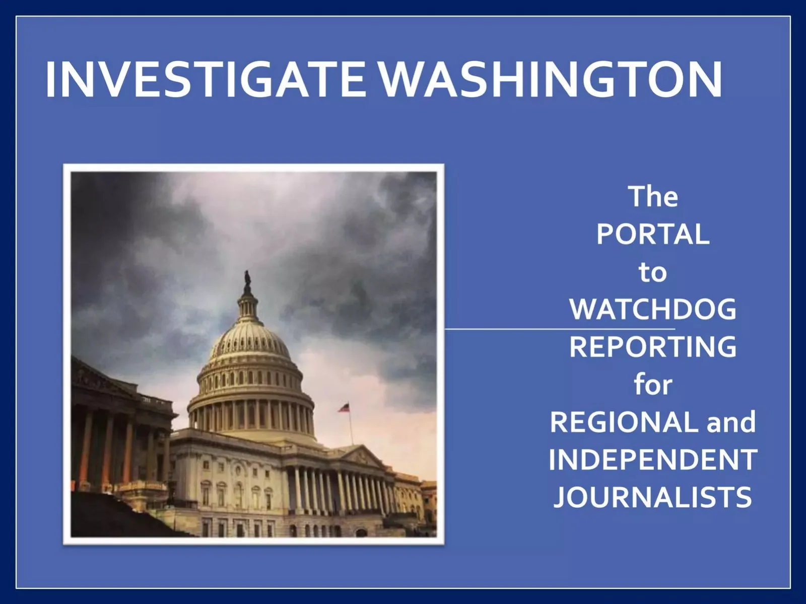Investigate Washington pitch deck slide