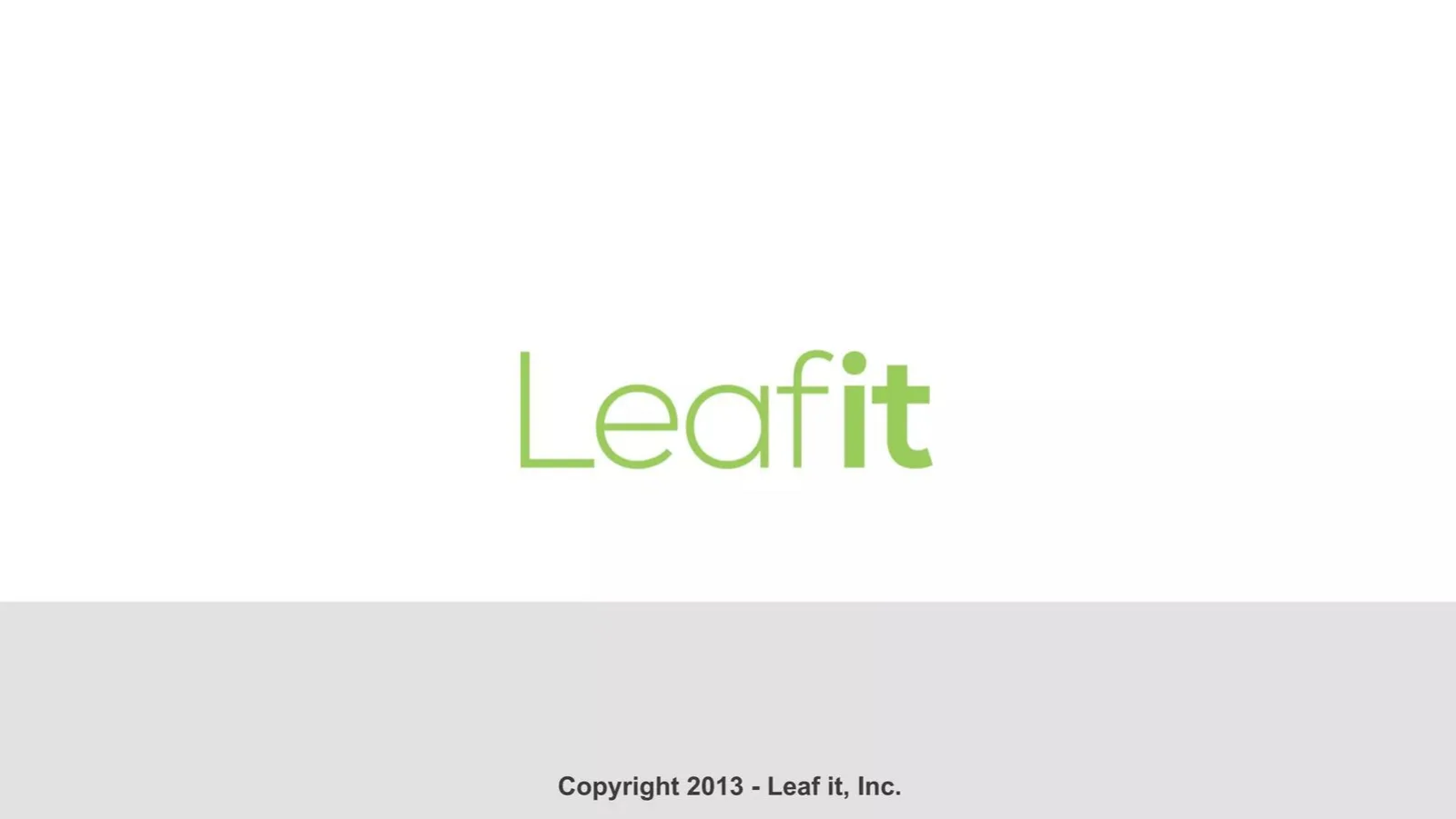 Leaf it, Inc. pitch deck slide