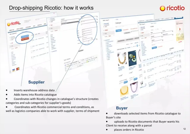 Product / solution slide 12 from Ricotio