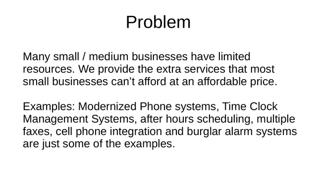 Problem slide 3 from iON (Ion Integrated Systems / Ion Office Dialer)