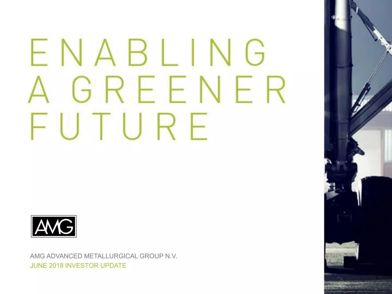 AMG Advanced Metallurgical Group N.V. pitch deck slide