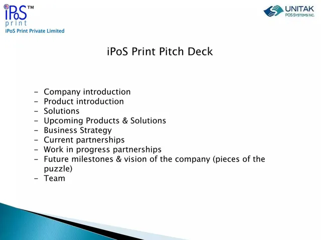 iPoS Print Pvt Ltd pitch deck cover