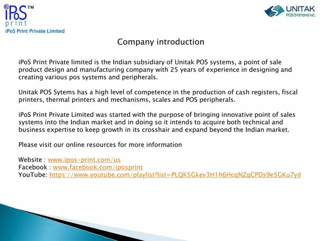 Company overview slide 2 from iPoS Print Pvt Ltd