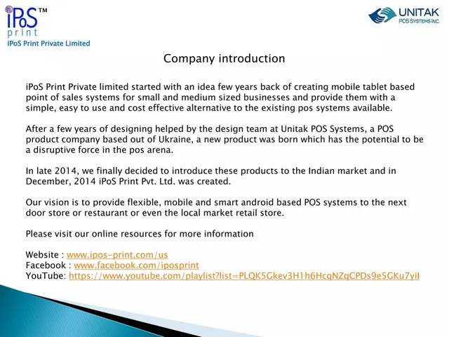 Company overview slide 2 from iPoS Print