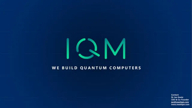 IQM pitch deck cover