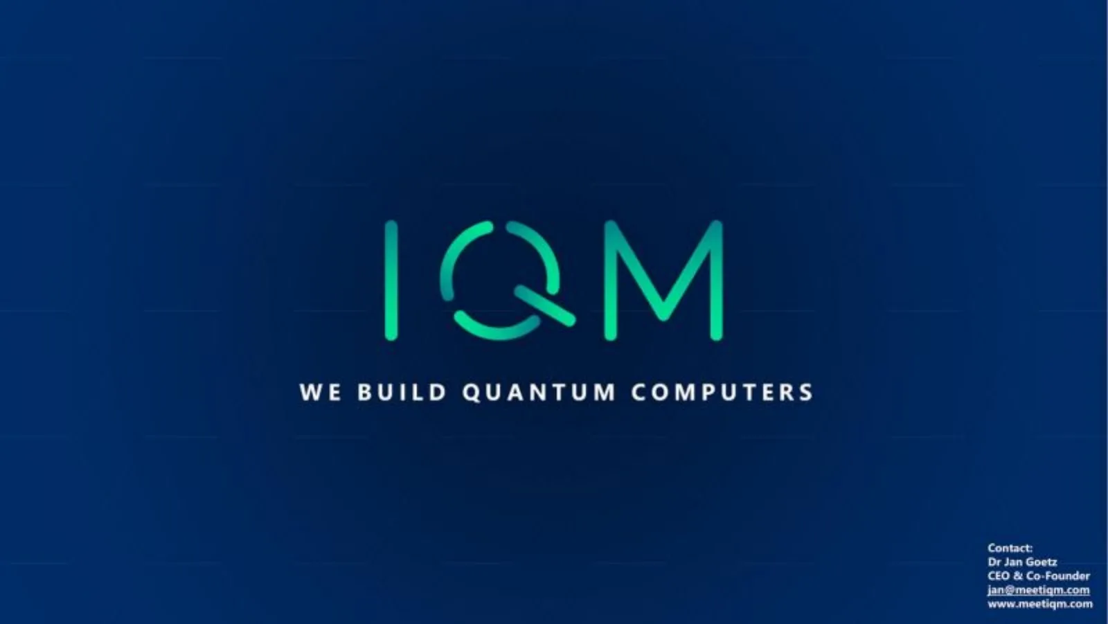IQM pitch deck slide